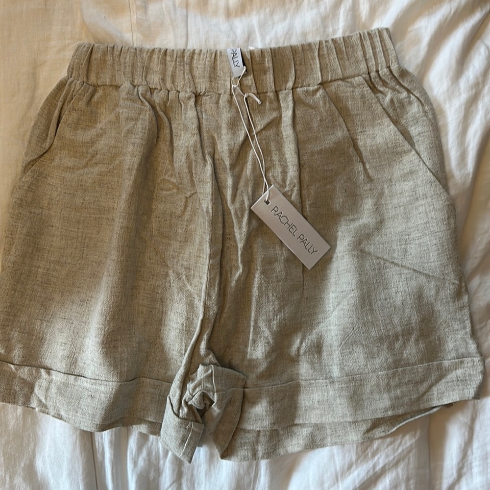 NWT Rachel Pally natural linen blend shorts - M